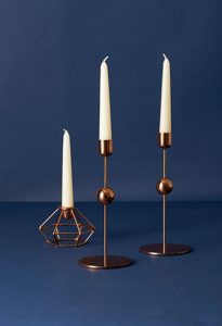 Copper candle holders