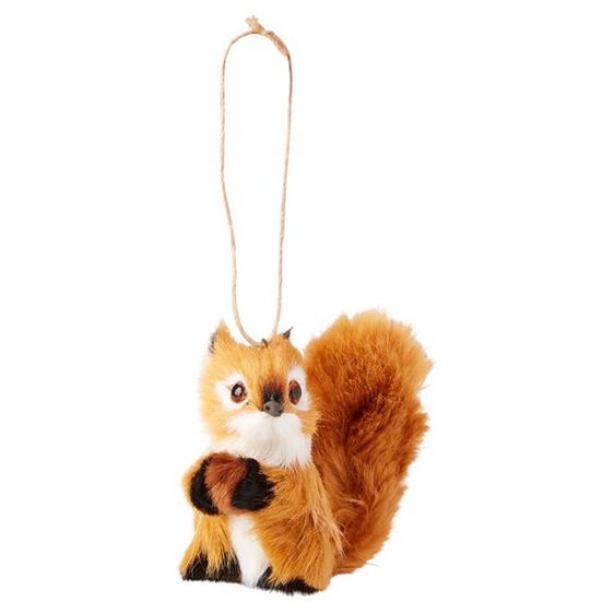 Add a simple touch of nature with this baby squirrel ornament